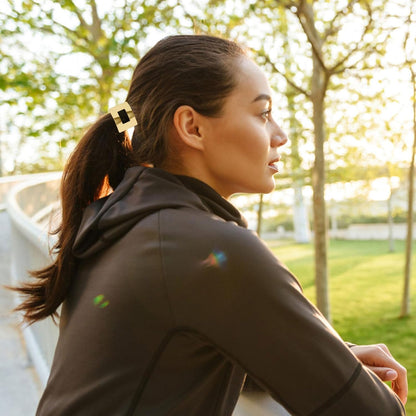 4Pcs Metal Hair Tie Ponytail Hair Cuff, Metal Hair Ties Gold Ellipse Elastic Hair Bands Retro Temperament Headband Hair Accessories for Women