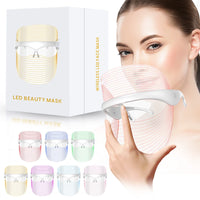 LED Face Mask Light Therapy, 7 Colors Light Therapy Mask for Skin Care at Home